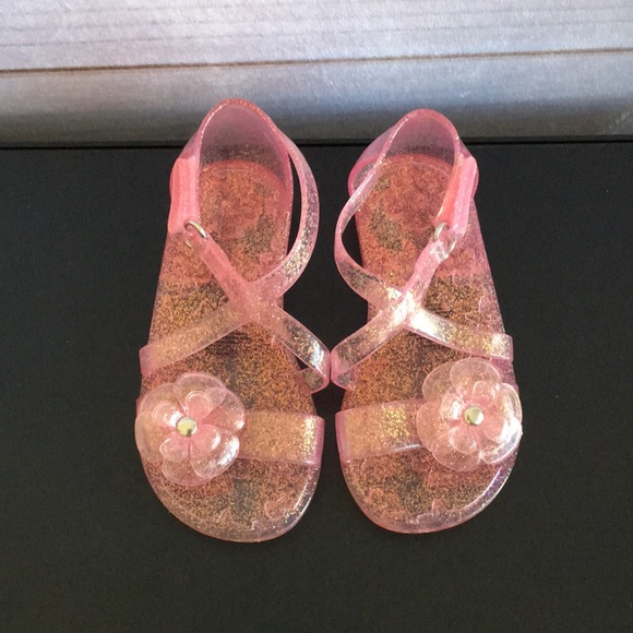 Old Navy Shoes Crossstrap Pink Glitter Jelly Sandals Poshmark